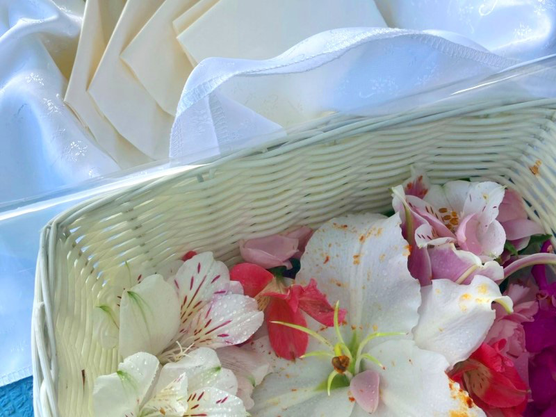 1.献花はご希望のピンク系で